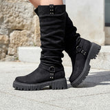 BOTAS STYLO MUJER 4511 SUEDE NEGRO