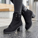 BOTINES STYLO MUJER 5102 SUEDE NEGRO