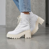 BOTINES STYLO MUJER 9716 SIMIPIEL BLANCO