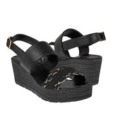 SANDALIAS MUJER STYLO 6201 SIMIPIEL NEGRO