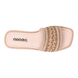 SANDALIAS STYLO MUJER 6591 TEXTIL BEIGE
