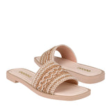 SANDALIAS STYLO MUJER 6591 TEXTIL BEIGE