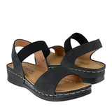 SANDALIAS DAMA COMFORT FIT 24129 SIMIPIEL NEGRO