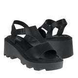 SANDALIAS DAMA FUROR 24075 SIMIPIEL NEGRO