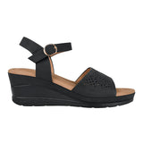 SANDALIAS DAMA COMFORT FIT 26106 SIMIPIEL NEGRO