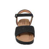 SANDALIAS DAMA COMFORT FIT 26106 SIMIPIEL NEGRO
