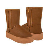 BOTINES DE INVIERNO AMBISHOES MUJER 25029 SUEDE CAFÉ