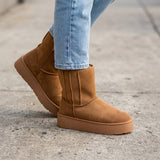 BOTINES DE INVIERNO AMBISHOES MUJER 25029 SUEDE CAFÉ