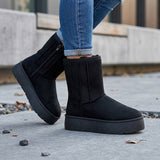 BOTINES DE INVIERNO AMBISHOES MUJER 25029 SUEDE NEGRO