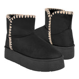 BOTINES DE INVIERNO AMBISHOES MUJER 25026 SUEDE NEGRO