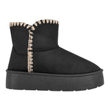 BOTINES DE INVIERNO AMBISHOES MUJER 25026 SUEDE NEGRO