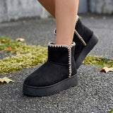 BOTINES DE INVIERNO AMBISHOES MUJER 25026 SUEDE NEGRO