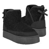 BOTINES DE INVIERNO COMFORT FIT MUJER 25027 TEXTIL NEGRO