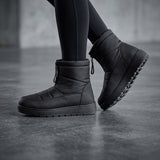 BOTINES DE INVIERNO AMBISHOES MUJER 25032 TEXTIL NEGRO