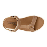 SANDALIAS COMFORT FIT MUJER 26116 SINTÉTICO CAFÉ