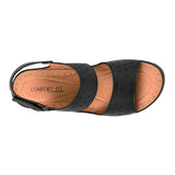 SANDALIAS COMFORT FIT MUJER 26109 SIMIPIEL NEGRO