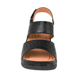 SANDALIAS COMFORT FIT MUJER 26109 SIMIPIEL NEGRO