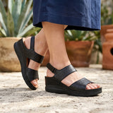 SANDALIAS COMFORT FIT MUJER 26109 SIMIPIEL NEGRO