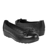 ZAPATOS COMFORT FIT MUJER 26124 SIMIPIEL NEGRO