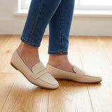 MOCASINES AMBISHOES MUJER 25049 SIMIPIEL BEIGE