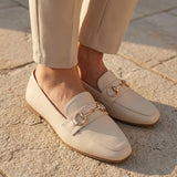 MOCASINES AMBISHOES MUJER 25046 SIMIPIEL BEIGE