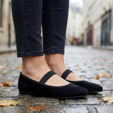 ZAPATOS AMBISHOES MUJER 25048 SUEDE NEGRO