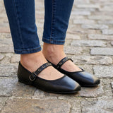 ZAPATOS AMBISHOES MUJER 25047 SIMIPIEL NEGRO