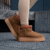 BOTINES DE INVIERNO AMBISHOES MUJER 2025 SUEDE CAFÉ