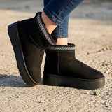 BOTINES DE INVIERNO AMBISHOES MUJER 2025 SUEDE NEGRO