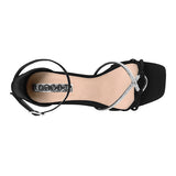 SANDALIAS DE FIESTA DAMA STYLO J-3204 BUCK NEGRO