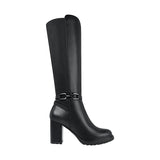 BOTAS BLACK REPUBLIC MUJER OB-HL16 SIMIPIEL NEGRO