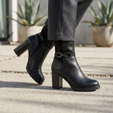 BOTAS BLACK REPUBLIC MUJER OB-HL16 SIMIPIEL NEGRO