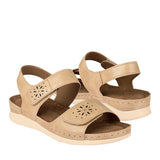 SANDALIAS BLACK REPUBLIC MUJER 250802-7 SIMIPIEL BEIGE