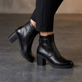 BOTINES BLACK REPUBLIC MUJER OBHL02 SIMIPIEL NEGRO
