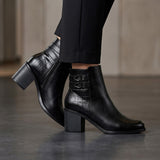 BOTINES BLACK REPUBLIC MUJER OBHL03 SIMIPIEL NEGRO