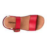 SANDALIAS DAMA STYLO AMALFI SIMIPIEL ROJO