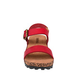 SANDALIAS DAMA STYLO AMALFI SIMIPIEL ROJO