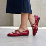 ZAPATOS CASUALES SIENA MUJER 8519 CHAROL ROJO