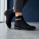 BOTINES STYLO MUJER 645 SUEDE NEGRO