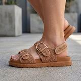 SANDALIAS TORRENTE MUJER JAD003 TEXTIL CAFÉ