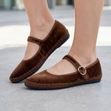 ZAPATOS CASUALES TORRENTE MUJER  SPFLAT03B SUEDE CAFÉ