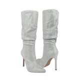 BOTAS DAMA BERLIN 755111-3 SUEDE PLATA