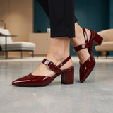 TACONES BERLIN MUJER 778003-3 CHAROL ROJO