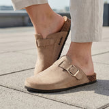 Sueco Berlin para mujer, color suede cafe, corrida 23-26