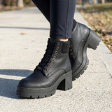 BOTINES STYLO MUJER DZ592 SIMIPIEL NEGRO