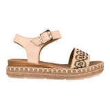 SANDALIAS STYLO MUJER ML-8510 TEXTIL BEIGE