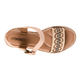 SANDALIAS STYLO MUJER ML-8510 TEXTIL BEIGE