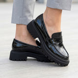 MOCASINES CAPA DE OZONO MUJER 614101 CHAROL NEGRO