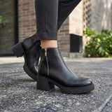 BOTINES CAPA DE OZONO MUJER 653001 SIMIPIEL NEGRO