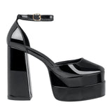 TACONES FOREVER MUJER TWICE-13 CHAROL NEGRO